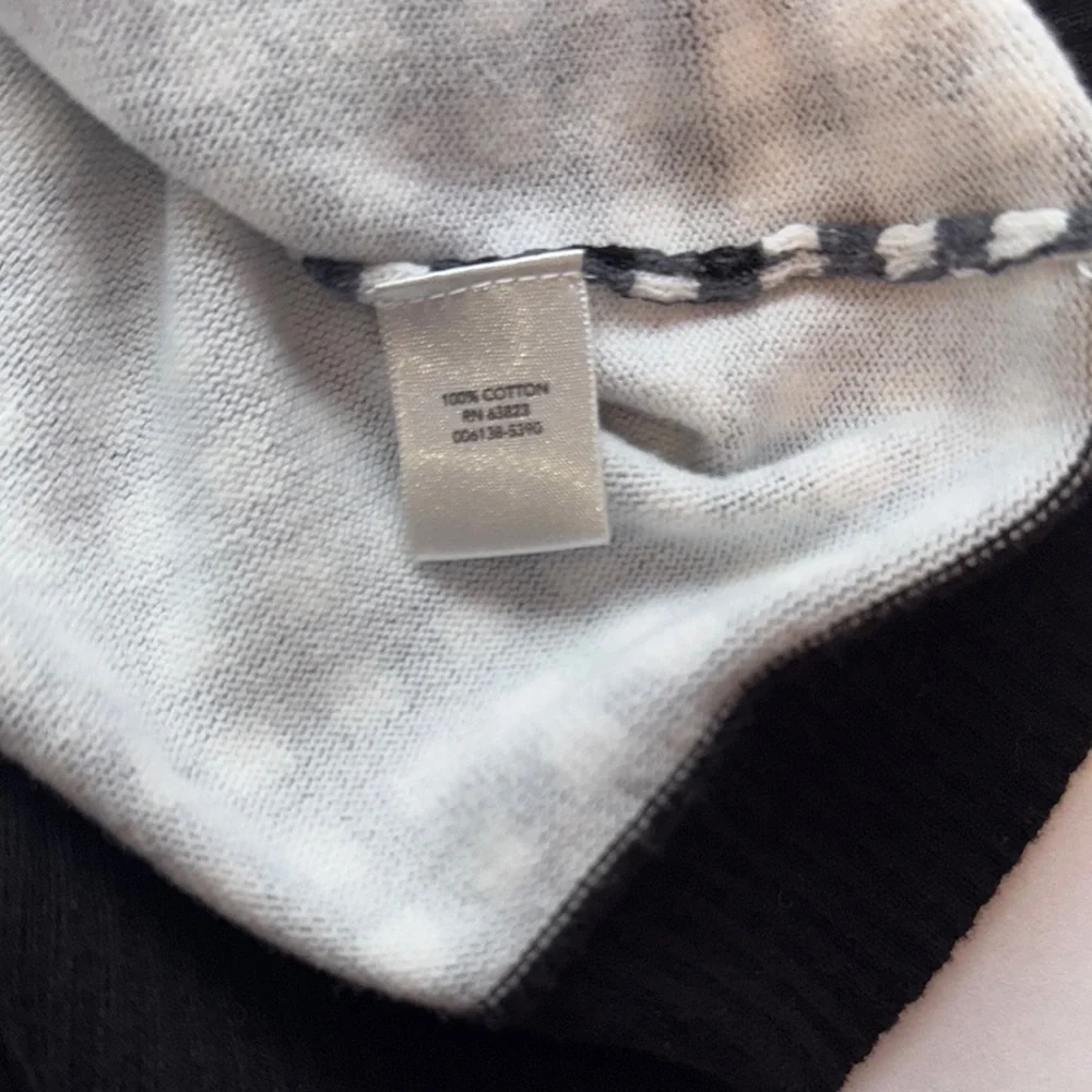 Christopher & Banks Black and White Checkered Cardigan